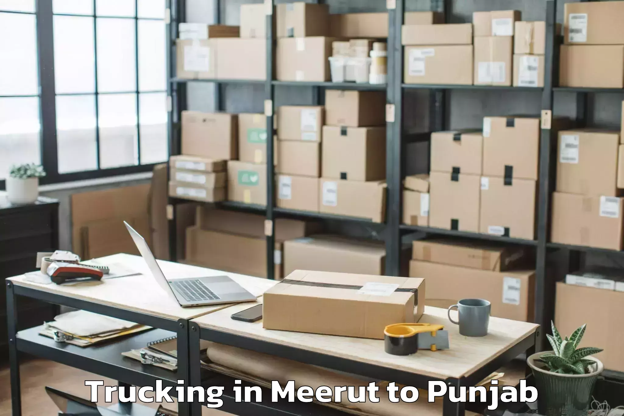 Book Meerut to Khamanon Trucking Online